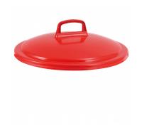 Couvercle avec poignée pour conteneur alimentaire rond HACCP 50 L - rouge