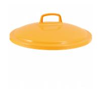 Couvercle avec poignée pour poubelle ronde tri sélectif 50 L - jaune