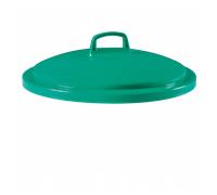 Couvercle avec poignée pour poubelle ronde tri sélectif 50 L - vert