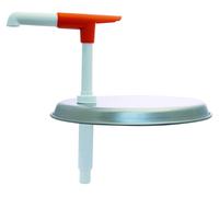 Couvercle avec pompe, blanc/orange, pour seaux de 10/12 kg, diamètre 280 mm