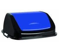 Couvercle basculant plastique Clap - 50l - bleu / noir