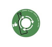 Couvercle cep tri selectif verre adaptable sur maxi corbeille ouverture centrale coloris vert