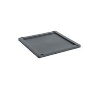 HAY Colour Crate Square/Cube lock plastic medium Charcoal