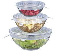 Cook Concept - Couvercles silicone flexibles - Réutilisables - Lot x3 Ø14,5/16,5/20,5cm