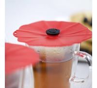 Couvercle Couvre verre Infuseur en Silicone Poppy Charles VIANCIN Les 2