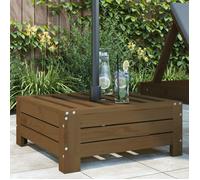 Couvercle de base de parasol marron miel bois massif de pin