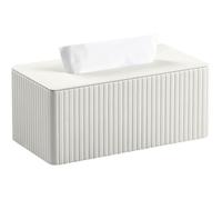 Couvercle de boîte à mouchoirs élégant en cuir PU, support de boîte à mouchoirs rectangulaire avec couvercle inférieur magnétique,