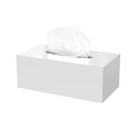 Couvercle de boîte à mouchoirs en Acrylique Rectangle, Distributeur de Serviettes, Porte-mouchoirs, pour Salle de Bain, Maison, Restaurant Blanc