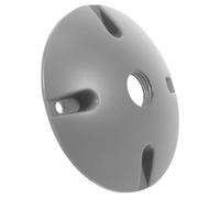 Couvercle de Boîte de Jonction Ronde Étanche 1/2 Pouce Argenté | Aluminium, Trou Unique, 11x11x2,5cm, pour Garage et Patio, Respecte les Normes