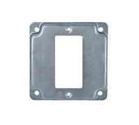 Couvercle de boîte électrique moderne de 10,2 x 10,2 cm, design simple, couvercle de boîte de jonction pour prises murales pour une installation facile par vis