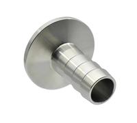 Couvercle de bride à vide Adaptateur de bride de raccord de tuyau de serrage de Joint de barbe de tuyau de vide d'acier inoxydable SUS304(KF25-25mm)