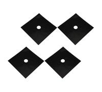 Couvercle de Brûleur de Cuisinière 4pcs en Fibre de Verre Noir | Revêtement Réutilisable, Trou Central Prédécoupé, Protège des Graisses et Résidus Brûlés