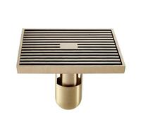 Couvercle De Caniveau De Drainage Extérieur Drain de douche carré 12x12cm, filtre bain, cheveux, laiton Antique sculpté, sol salle bains, grille déchets(Antique 811529-U)