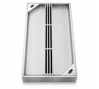 Couvercle de Caniveau Encastré, 60 x 30 cm en Acier Inoxydable 304 | Grille de Canal de Drainage Extérieure Invisible pour Trou D'homme Patio Jardin