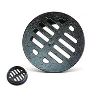Couvercle de Caniveau, Grille de Caniveau Ronde de Remplacement en Fonte | Grille de Caniveau Anti-Rouille, 50mm 50/75/83/110/200/250 mm Durable pour Patio, Douche, Jardin et Balcon(250mm(9.8in))