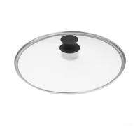 Couvercle de casserole en verre trempé de 20,3 cm avec bord en acier pour casserole, poêle à frire, wok - Couvercle de rechange pour grille d'aération de vapeur, passe au four, facile à nettoyer
