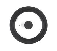 Couvercle De Casserole Rond Universel, Bord En Silicone, Couvercle En Verre Trempé, Couvercle De Poêle, Couvercle De Remplacement Résistant À La Chaleur(Black-16-18-20cm)