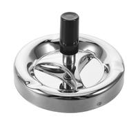 Couvercle de Cendrier Rond à Bouton-poussoir en Acier Inoxydable | Finition Mate Argentée, Bord Épais et Couvercle sans Couture, Usage Extérieur et Comptoir de Bar