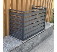Couvercle de climatisation en aluminium grille d'aération extérieure centrale AC couvercle pompe à chaleur protéger la clôture AC - conception résistante aux intempéries (couleur : vert)