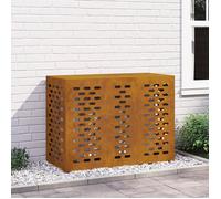 vidaXL Couverture de climatiseur Rouillé 110 x 50 x 80 cm Acier résistant aux intempéries