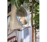 Couvercle de climatiseur Couvercle de Grille à Persiennes de Sortie d'air, Grilles de déflecteur d'air pour Unité Extérieure de Climatiseur, Empêchant Le Soufflage Direct (diameter 48cm)