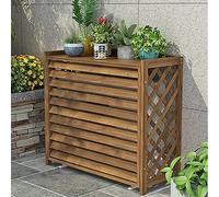 Couvercle de climatiseur en bois pour unités extérieures, couvercle de climatisation pour unité extérieure, couvercles de climatiseur divisé, support de fleurs à persiennes, barrière d'équip