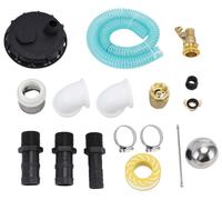 Couvercle de conteneur IBC DN150 avec raccord de pompe, angle de 90 degrés, tuyau de 25 mm, PP, collecte des eaux de pluie