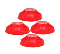 Couvercle de Détecteur de Fumée 4 Pièces Rouge en Plastique | Protection Haute Efficacité, Limite les Fausses Alertes, pour Travaux et Corridors D'hôtel, Usage Commercial