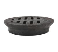 Couvercle de Drain Extérieur en Fonte Noire pour Caniveau et tranchée | Grille Ajourée Résistante à L’Usure, Évacuation Fluide, Limite les Débris, Remplacement Pratique pour sous-Sol et Zone