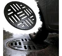 Couvercle De Drain Extérieur Grille De Drainage Fonte Ronde Grille D'égout | Grille De Drainage D'évacuation Grille Caniveau Robuste Crépine De Drainage Ronde(63x3cm/24.8x1.2in)