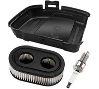 Couvercle de Filtre à Air, Bougie d'allumage F6TC, Filtre à Air Tondeuse, Compatible avec Moteur Briggs & Stratton Série 650E