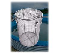 Couvercle de filtre de pompe en acier inoxydable 304 | Protection anti-encrassement pour bassin, puits et pompes de puisard | Diamètre 30 cm, hauteur 60 cm