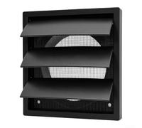 Couvercle de grille d'échappement carré avec persiennes réglables | Grille d'aération extérieure pour balcon - Hotte d'aération murale pour climatisation