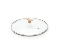 Couvercle de marmite 28 cm, verre, poignée en bois, de Buyer
