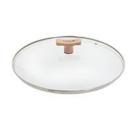 Couvercle de marmite 32 cm, avec poignée en bois, verre, de Buyer