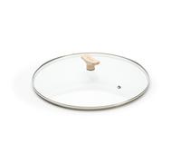 Couvercle de marmite 32 cm, verre, poignée en bois, de Buyer