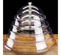 Couvercle de nourriture en plastique semi-circulaire, couvercle de présentoir à gâteau anti-poussière, couvercle anti-éclaboussures d'huile, conçu pour les plats chauds, couvercle de conservation anti