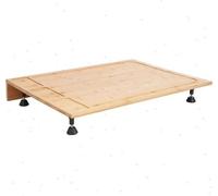 Couvercle de plaque de cuisson/cuisinière en bambou - Planche à découper - 75 × 53 cm - Pieds réglables - Protection du plan de travail - Pour cuisinières à gaz et électriques
