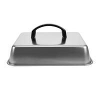 Couvercle de Poêle à Griller Rectangulaire en Acier Inoxydable | Cloche de Cuisson pour Plancha, 9,82x7,07x2,55 Pouces, Argenté, Nettoyage Facile