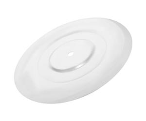 Couvercle de Poêle Rond en Fer Argenté Trou Central Anti-feu | Surface Lisse et Poignée Anti-brûlure, Protection les Chocs, Pièce de Rechange pour Cuisinière à Bois