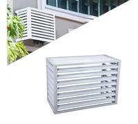 Couvercle de pompe à chaleur en aluminium 1,5 P avec grille à 45° pour une circulation d'air optimale, volets de support de fleurs, résistant aux intempéries, prolonge la durée de vie AC et une