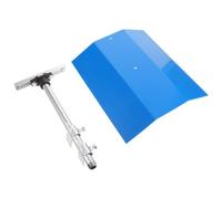 Couvercle de Pompe à Eau Extérieur Réglable, Housse Pluie Bleu | Boîtier Plastique et Fer, Toit Courbé Panneaux Ventilés, pour Pompe Horizontale de Piscine et Patio