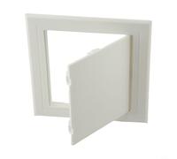 Couvercle de port d'inspection en ABS pour panneaux de plafond et muraux. Porte d'inspection décorative blanche pour cloison sèche, 100 x 100 mm à 300 x 300 mm, tailles d'ouverture (150 x 150 mm)