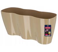 Couvercle de pot de fleurs, design élégant, optimisé pour les orchidées, couleur kaki foncé, couleur kaki foncé