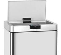 Couvercle de poubelle automatique DAYTONA Argent Acier inoxydable 60L