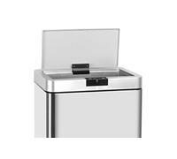 KITCHEN MOVE Couvercle de poubelle automatique rectangulaire modèle DAYTONA 60L Chrome