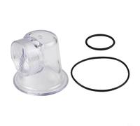 Couvercle de pré-filtre transparent avec joints toriques pour pompe de circulation SPS25 SPS75 SPS100 Pièce de rechange Accessoires de piscine Installation facile Lot de 3 pièces (1 ensemble)