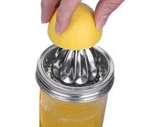 Couvercle De Presse-agrumes Jar - Alésoir À Agrumes En Acier Inoxydable 304, Capuchon De Presse-jus Manuel, Accessoire De Jus Réutilisable Anti-fuite Avec Nettoyage Facile Et Conception D'ajuste