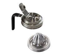 Couvercle de presse-agrumes manuel avec égouttoir, 2 piece set | Joint en silicone à l ' intérieur du couvercle, panier perforé pour les pulpes et les fruits solides gros,