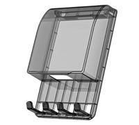 Couvercle de prise d'extérieur - Protection transparente étanche avec crochet | Prise extérieure | mur extérieur, porte, placard, espace de rangement, piscine, terrasse, maison, parc, jardin, cour